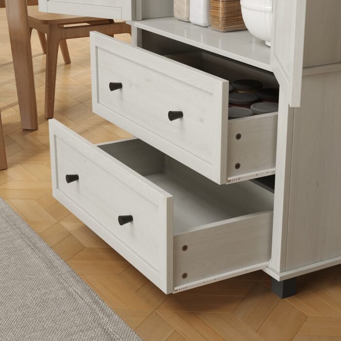 70 inch large storage cabinet with 2 drawers and 3 shelves - Image 9