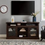 Contemporary TV Media Stand Modern Entertainment Console, Brown - Image 8
