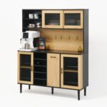 Coffee Bar with storage door and power outlet with wine rack - Image 2