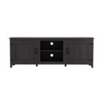 TV Stand Storage Media Console Entertainment Center with doors, Black - Image 10