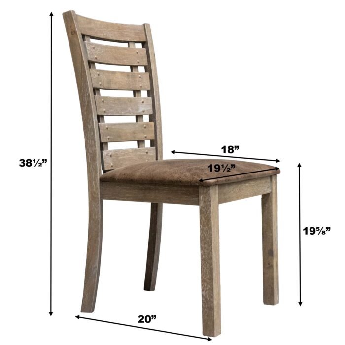 Farmhouse Rustic Look Dining Chairs (Set of 2) - Image 5