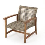 Hampton Wood + Wicker Club Chair (set of 2) - Image 8