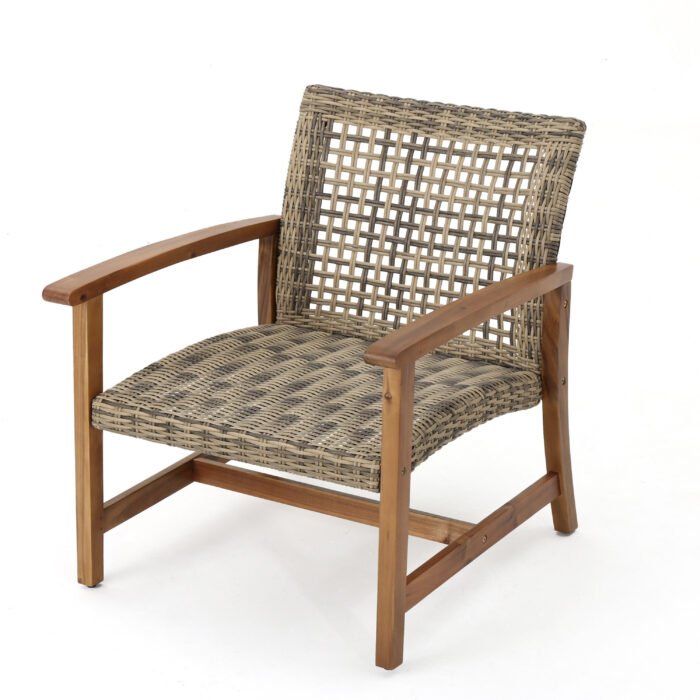 Hampton Wood + Wicker Club Chair (set of 2) - Image 8