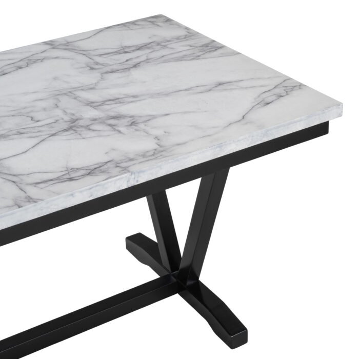 TREXM Modern Style 6-piece Dining Table with 4 Chairs and 1 Bench - Image 22