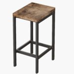 Modern Design Kitchen Dining Table Set with 3 Stools, Natural - Image 7