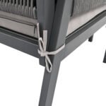 Outdoor Deep Seating Furniture Set with Tempered Glass Table with Thick Cushions, Gray - Image 17