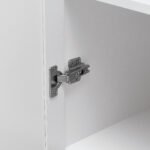 Storage Cabinet with Two Doors and Adjustable Shelf, White - Image 2