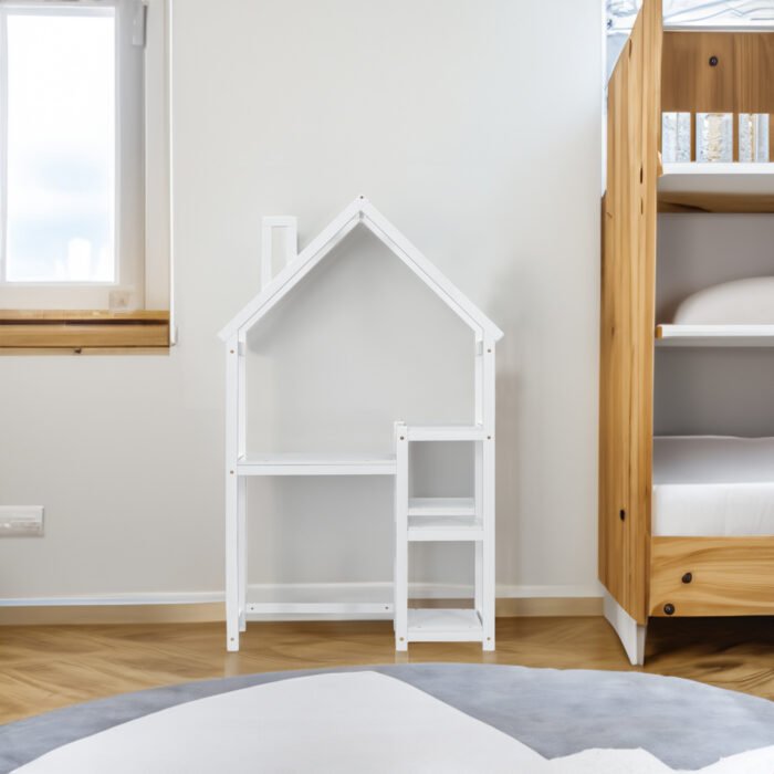 Wooden House shaped with writing Desk, White - Image 3