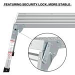 Work Platform Aluminum Portable Bench Folding Ladder ANSI Capacity 225 LBS 40" - Image 16