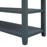 Retro Design Console Table with Two Open Shelves (Navy) - Image 19