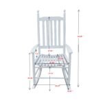 Wooden porch rocker chair White - Image 5