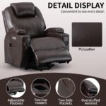 Up to 350lbs Okin Motor Power Lift Recliner Chair for Elderly Brown - Image 14