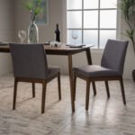 Gray wooden legs Dining Chair (Set of 2) - Image 3