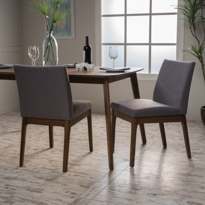 Gray wooden legs Dining Chair (Set of 2) - Image 3