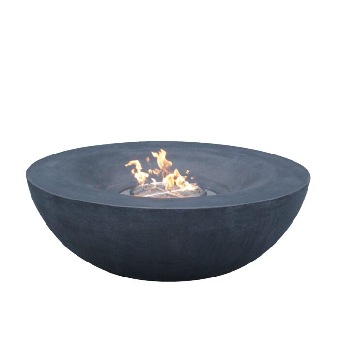 42 Inch Outdoor Concrete Propane gas Fire Pit bowl, Dark Gray - Image 5