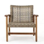 Hampton Wood + Wicker Club Chair (set of 2) - Image 7