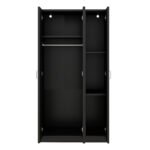 3 Door Wardrobe with Mirror and Hanging Rod and 3 Fixed Shelves - Image 7