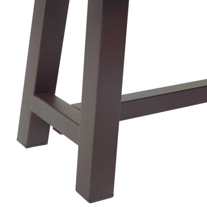 Outdoor Carlisle Benches Sandblasted Brown and Rustic Metal (Set of 2) - Image 12