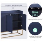 TREXM Modern Sideboard Elegant Buffet Cabinet with Large Storage (Navy) - Image 8