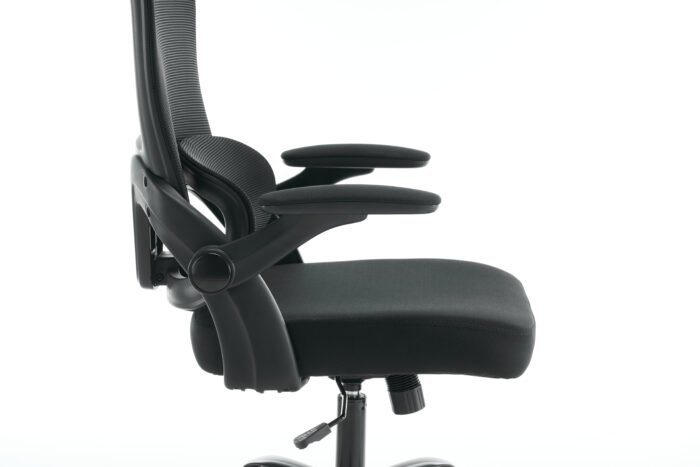 High backrest Black mesh office chair with 3D armrests with adjustable  headrest - Image 15