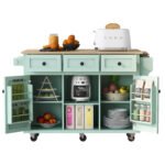 Kitchen trolley with internal storage rack and 3 dining room drawers - Image 9