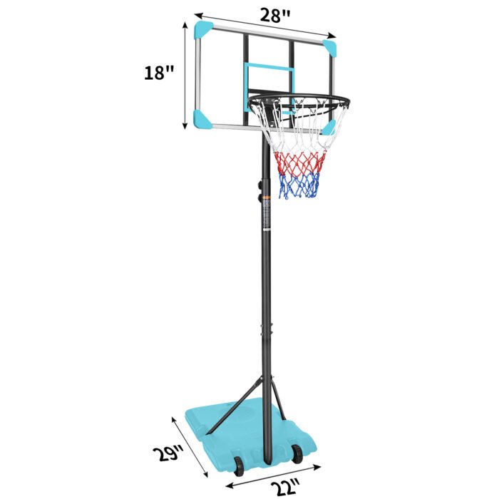 Portable Basketball System with Stable Base and Wheels with height adjustable - Image 3