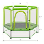55'' Toddlers Trampoline with Safety Enclosure Net and Balls - Image 7