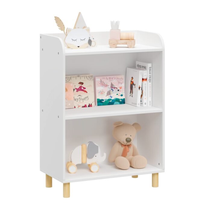 Kids 3-Tier Bookcase  Children's  Display and Toy Storage Cabinet Organizer - Image 5