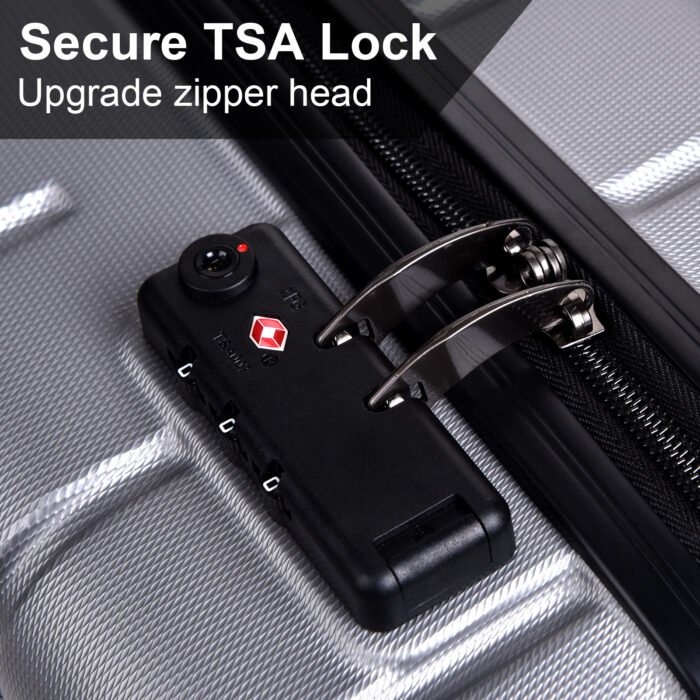 Luggage Suitcase 3 Piece Set Hardside luggagse with Spinner Wheels (20/24/28) - Image 6