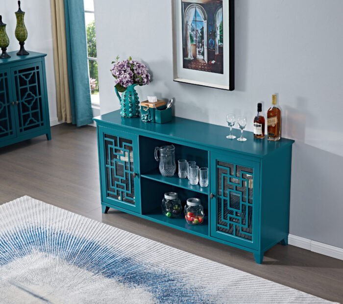 60" Sideboard Buffet Table Storage Cabinet - Image 5