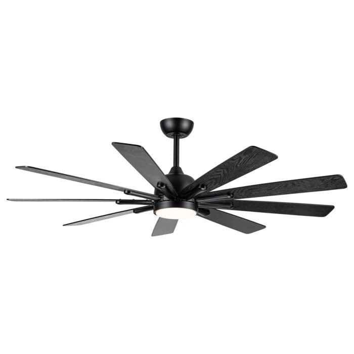 Mordern Farmhouse 62 In Black Ceiling Fan with Smart App and Remote Control - Image 16