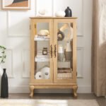 Dual door Curio cabinet with tempered glass doors - Image 2