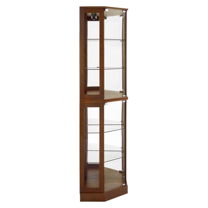 Corner Curio display cabinet with adjustable shelves - Image 7