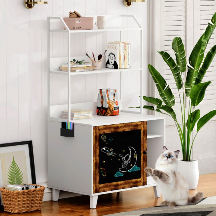 Graffiti with 2 storage racks and 1 door cat litter box shell - Image 3
