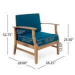 Perla Club Chair Blue - Image 5