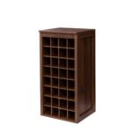 brown walnut color modular 32 wine bar cabinet Buffet Cabinet - Image 7