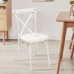 4-Pack Resin X-Back Mid Century Chair Farmhouse Style - Image 2