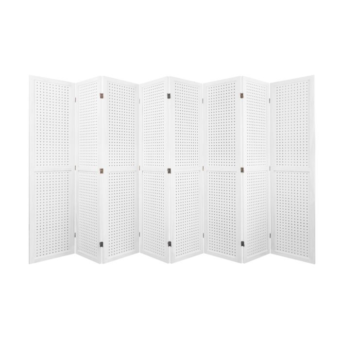 8 Panel Wooden Folding Room Divider Display - Image 6