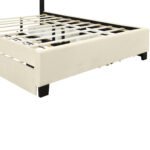 Queen Size Upholstered Platform Bed with 2 Drawers and 1 Trundle - Image 8