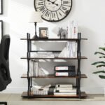 4-storey office wooden metal bookshelf - Image 3