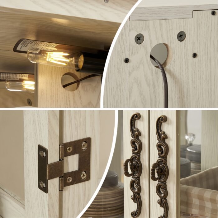 Dual door Curio cabinet with tempered glass doors - Image 9