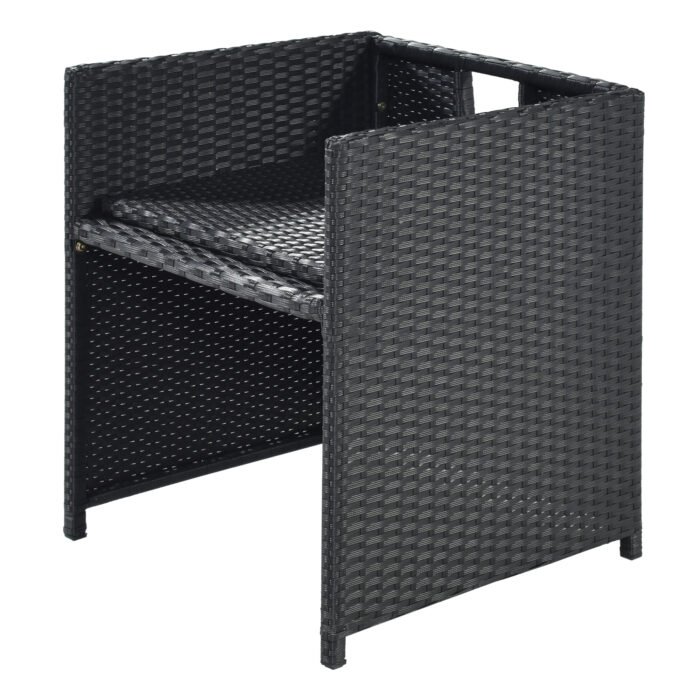 Patio All-Weather PE Wicker Dining Table Set with Wood Tabletop - Image 22