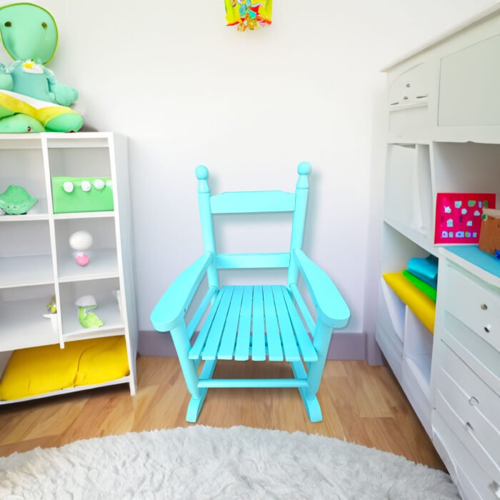 Children's rocking light Light Blue chair- Indoor or Outdoor - Image 2