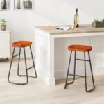 Stylish and Minimalist Bar Stools (Set of 2) - Image 2