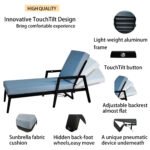 3PC Outdoor Aluminum Patio Furniture Chaise Lounge (Set of 2) - Image 4