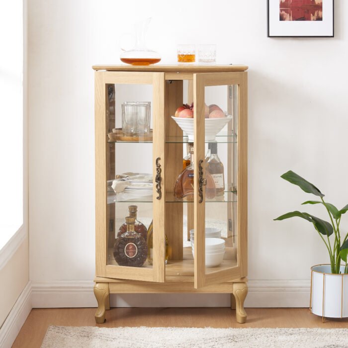 Dual door Curio cabinet with tempered glass doors - Image 9