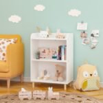 Kids 3-Tier Bookcase  Children's  Display and Toy Storage Cabinet Organizer