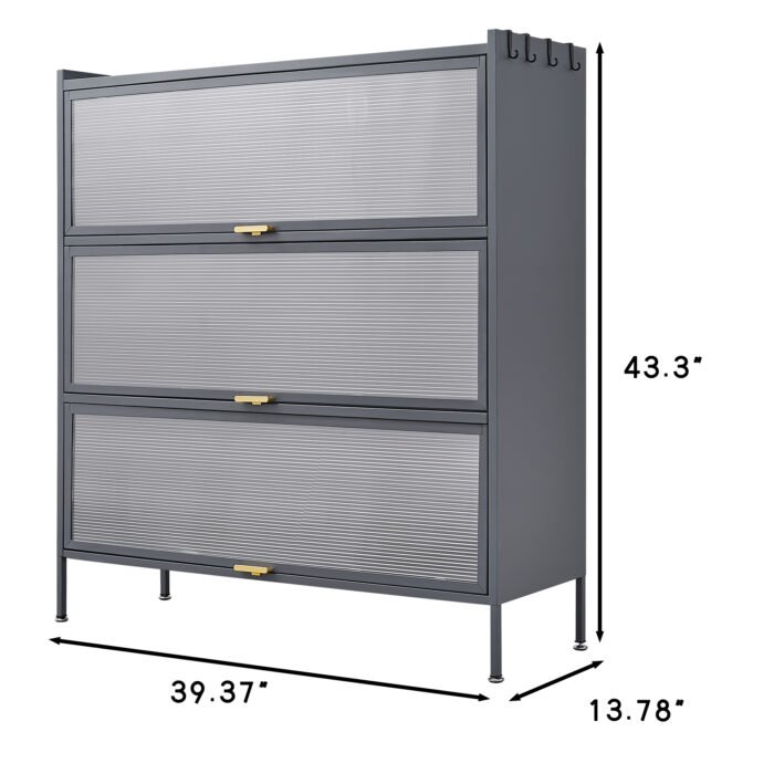 3 Tier Pantry Storage Cabinet Baker Racks for Kitchen with Storage Kitchen Pantry Storage Cabinet Microwave Rack Storage Rack - Image 7