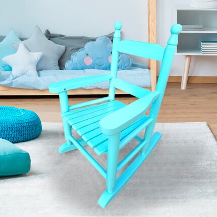 Children's rocking light Light Blue chair- Indoor or Outdoor
