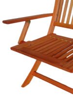 Foldable Patio Dining Set 4 Folding Chairs Indoor and outdoor universal Teak - Image 9